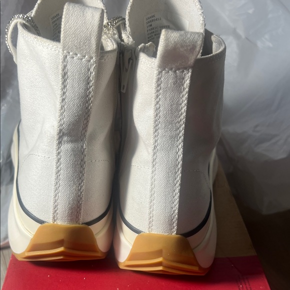 Steve Madden Shaft Rhinestones embellished  High-Top Platform Sneakers. Size 10M - Picture 5 of 11